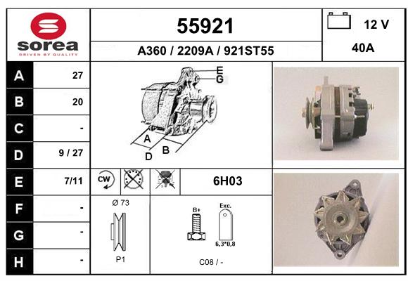 Alternateur SEEAC 2209A