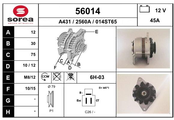 Alternateur SEEAC 2560A