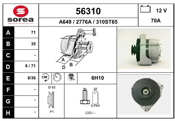 Alternateur SEEAC 2776A