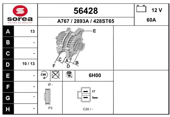 Alternateur SEEAC 2893A