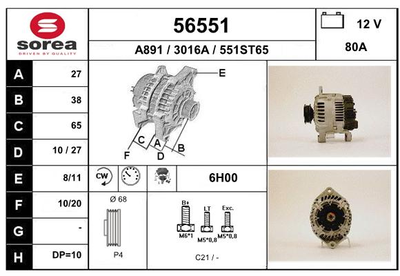 Alternateur SEEAC 3016A