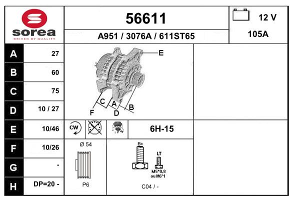 Alternateur SEEAC 3076A