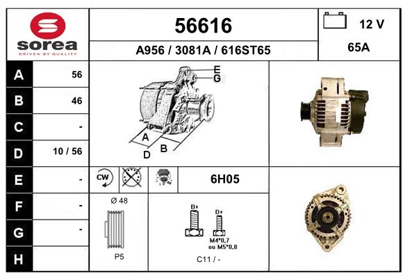 Alternateur SEEAC 3081A