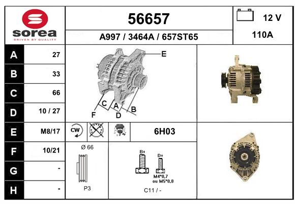 Alternateur SEEAC 3464A