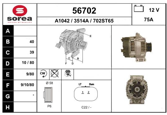 Alternateur SEEAC 3514A