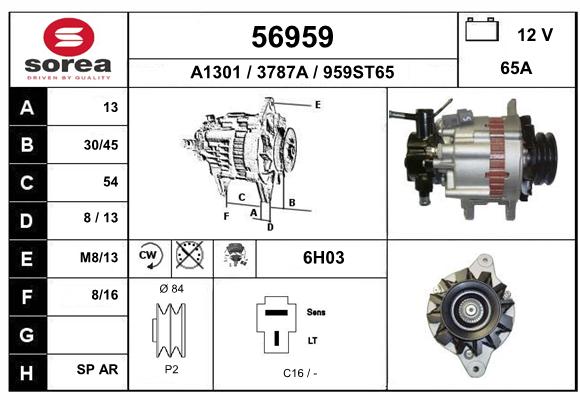 Alternateur SEEAC 3787A