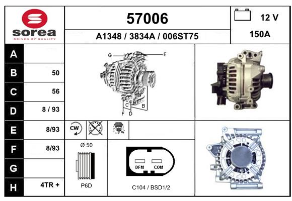 Alternateur SEEAC 3834A