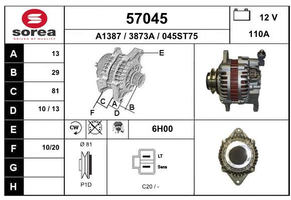 Alternateur SEEAC 3873A