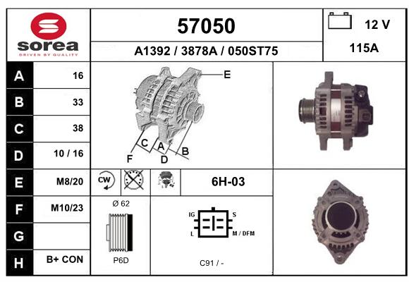 Alternateur SEEAC 3878A