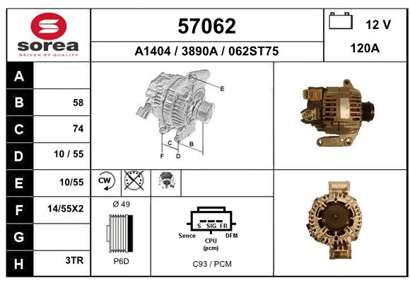 Alternateur SEEAC 3890A