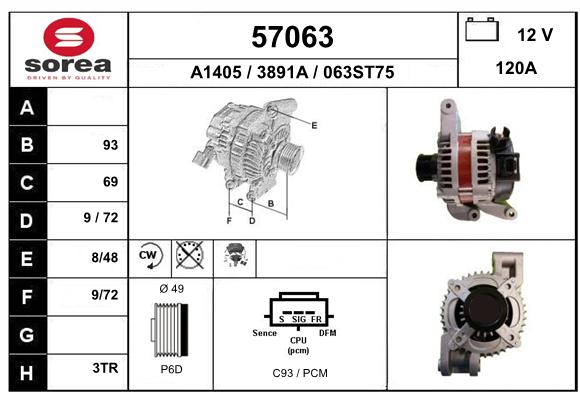 Alternateur SEEAC 3891A