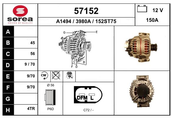 Alternateur SEEAC 3980A