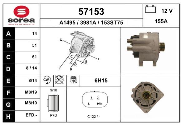 Alternateur SEEAC 3981A