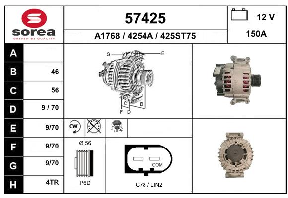 Alternateur SEEAC 4254A