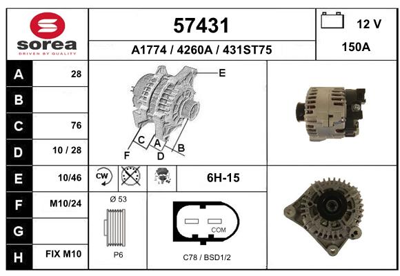 Alternateur SEEAC 4260A