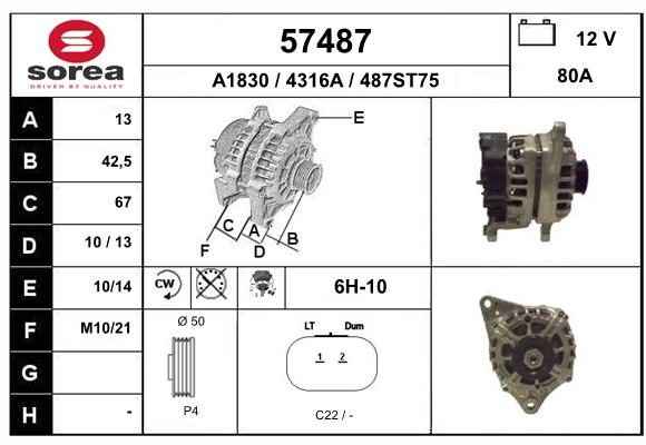 Alternateur SEEAC 4316A