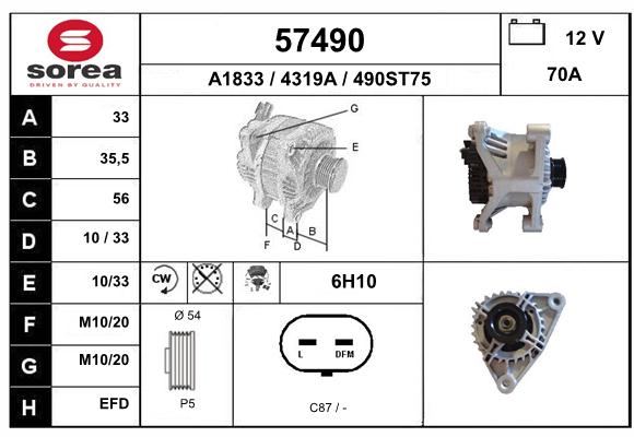 Alternateur SEEAC 4319A