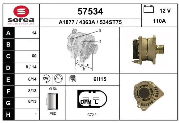 Alternateur SEEAC 4363A