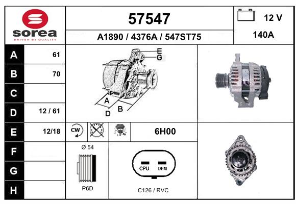 Alternateur SEEAC 4376A