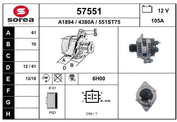 Alternateur SEEAC 4380A