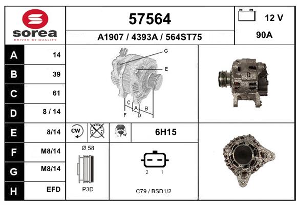 Alternateur SEEAC 4393A