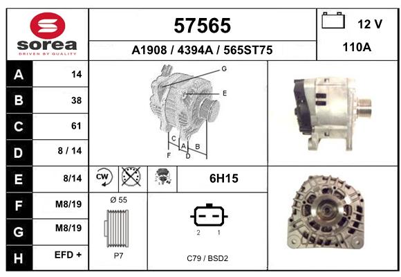 Alternateur SEEAC 4394A