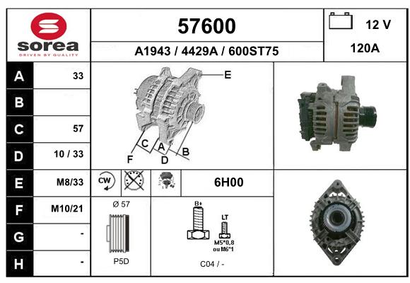 Alternateur SEEAC 4429A