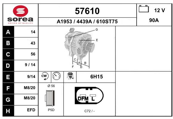 Alternateur SEEAC 4439A