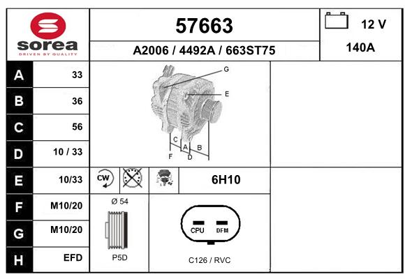 Alternateur SEEAC 4492A