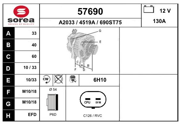 Alternateur SEEAC 4519A