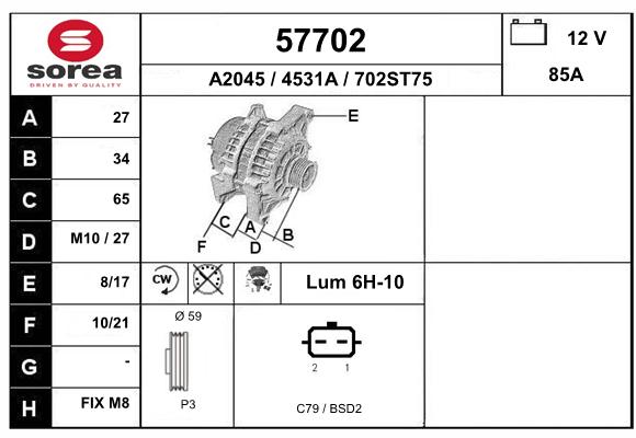 Alternateur SEEAC 4531A