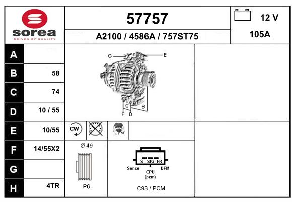 Alternateur SEEAC 4586A