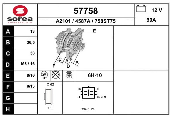 Alternateur SEEAC 4587A