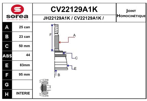 Tête de cardan SEEAC CV22129A1K