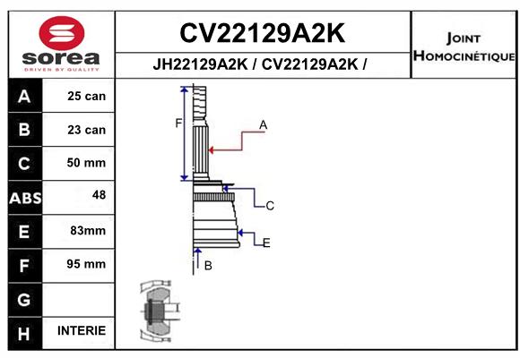 Tête de cardan SEEAC CV22129A2K