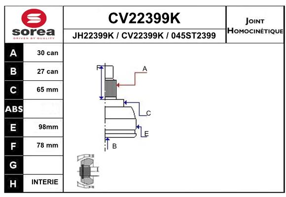 Tête de cardan SEEAC CV22399K