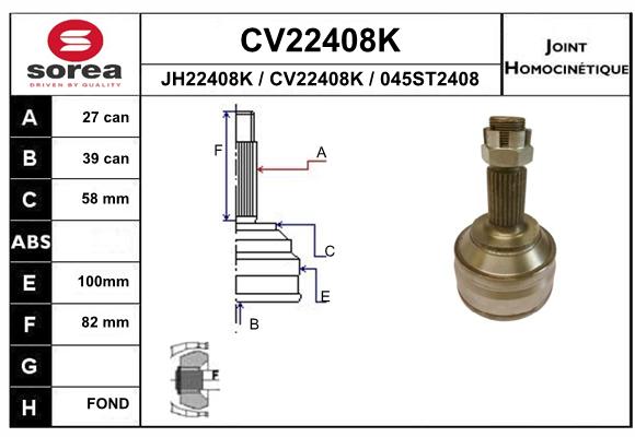 Tête de cardan SEEAC CV22408K