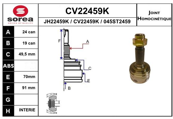 Tête de cardan SEEAC CV22459K