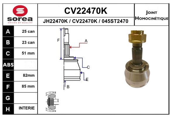 Tête de cardan SEEAC CV22470K