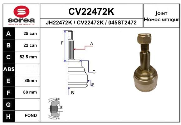 Tête de cardan SEEAC CV22472K