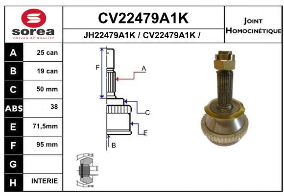 Tête de cardan SEEAC CV22479A1K