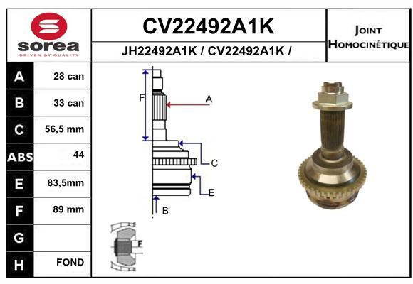 Tête de cardan SEEAC CV22492A1K