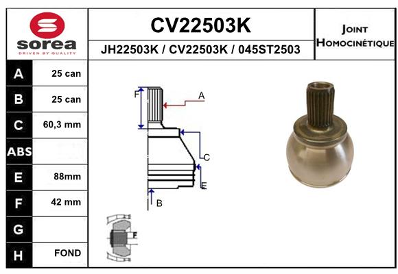 Tête de cardan SEEAC CV22503K