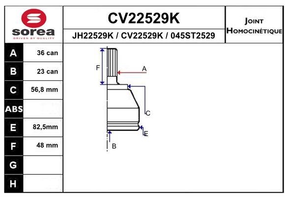 Tête de cardan SEEAC CV22529K