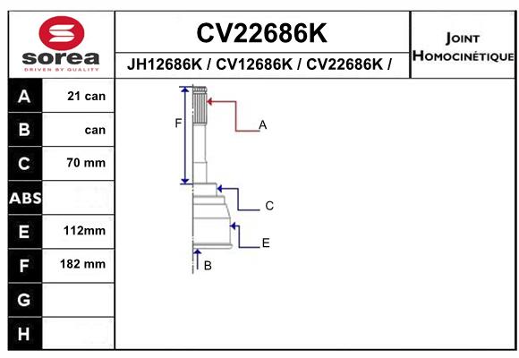 Tête de cardan SEEAC CV22686K