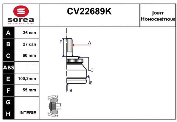 Tête de cardan SEEAC CV22689K