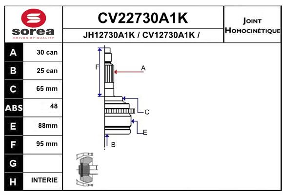 Tête de cardan SEEAC CV22730A1K