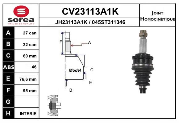 Tête de cardan SEEAC CV23113A1K