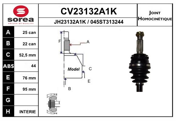 Tête de cardan SEEAC CV23132A1K