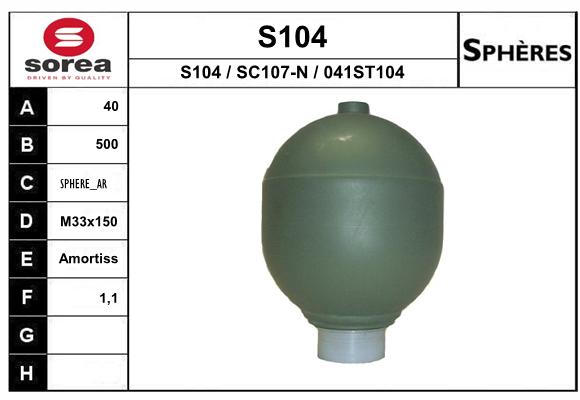 Lot de 2 sphères de suspension SEEAC SC107-N